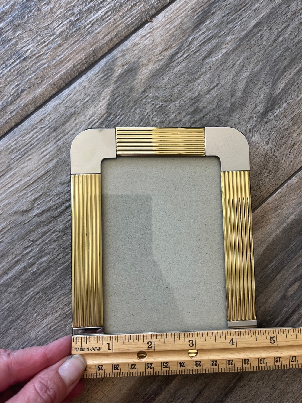 Two-Tone Gold & Silver Ribbed Photo Frame - Picture 8 of 9